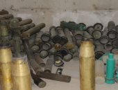 صور.. الجيش السورى يعثر على متفجرات ومستودعات صواريخ وقذائق هاون فى بلدة زملكا