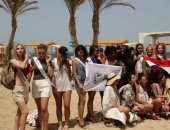 صور.. زيارة ملكات جمال العالم للسياحة والبيئة لمرسى علم