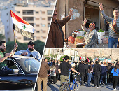 فيديو وصور.. سوريا تتحدى العدوان.. بشار الأسد يباشر عمله بعد ساعات من "القصف الثلاثى".. تظاهرات تأييد الرئيس تنتشر فى دمشق.. ومراقبون: إصابة 3 مدنيين بعد قصف 110 صواريخ يؤكد فشل الدول المعتدية