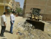 صور ..حملة نظافة بشوارع مدينة الخانكة بالقليوبية