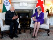 صور.. رئيسة وزراء بريطانيا تبحث مع نظيرها الهندى القضايا ذات الاهتمام المشترك