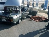 مصرع شخص وإصابة 4 آخرين فى تصادم سيارتين على طريق العين السخنة بالسويس