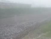 فيديو..تساقط جليد بقرية منية سمنود فى الدقهلية