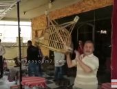 فيديو وصور.. حملات مكثفة لإزالة كافيهات غير مرخصة بحى مدينة نصر