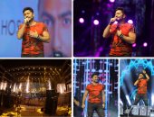 تامر حسنى يتألق فى الجامعة البريطانية رغم تحذيرات سوء الأحوال الجوية 