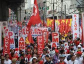 صور.. مسيرة عمالية فى الفلبين للمطالبة بإنهاء العقود قصيرة الأجل