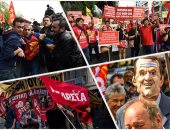 صور.. العالم هذا المساء.. تظاهرات بفرنسا وألمانيا وتركيا وفلسطين احتفالا بعيد العمال.. ترامب: ربما أزور القدس هذا الشهر..مقتل شخص فى انهيار مبنى يتكون من 26 طابقا بالبرازيل..و مسيرات تدعم زعيم المعارضة بأرمينيا