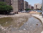 مياه الصرف تغرق شوارع المجاورة الثامنة بالتجمع الأول ومطالب بصيانة الشبكة