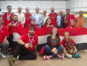 رئيس اتحاد الريشة الطائرة يستقبل بعثة ذوى الاحتياجات بعد المشاركة ببطولة أفريقيا