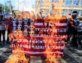 صور.. مظاهرات فى الفلبين ضد العمليات العسكرية المشتركة مع أمريكا