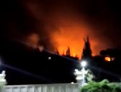 فيديو.. حرائق هائلة بريف دمشق بسبب صواريخ الاحتلال الإسرائيلى 