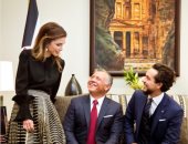 صورة جديدة تجمع الملكة رانيا بزوجها العاهل الأردنى وولى العهد