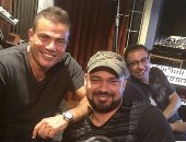الهضبة ينشر صورة مع طارق مدكور وخالد تاج الدين أثناء تسجيل ألبومه الجديد