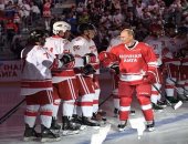 فيديو.. الرئيس بوتين يشارك بمباراة لهوكى الجليد فى سوتشى