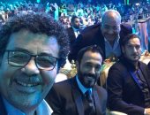 سيلفى يجمع يوسف الشريف وبيومى فؤاد وعمرو عرفة مع النجم الإيطالى "توتي"