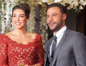 شاهد.. محمد إمام وياسمين صبرى فى كواليس فيلم "ليلة هنا وسرور"