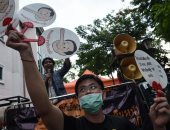 صور.. مظاهرات فى تايلاند تطالب الجيش بالتخلى عن السلطة