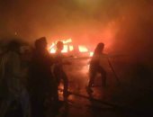 صور.. مقتل 5 أشخاص وإصابة آخرين فى تفجير سيارة مفخخة فى بنغازى الليبية