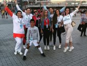 صور.. عائلات نجوم ريال مدريد يساندون الفريق الملكى فى كييف