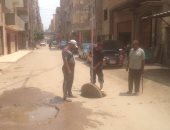 مياه القناه تنهى مشكلة طفح مياه شارع العشرينى بالإسماعيلية
