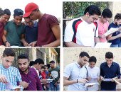 دخول الطلاب إلى اللجان بمدارس محافظة القاهرة لأداء امتحان التفاضل والتكامل