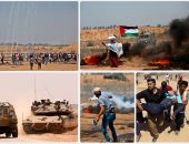 اشتباكات بين فلسطينيين وقوات الاحتلال فى جمعة مليونية القدس بغزة