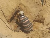 إصلاح كسر فى خط مياه شمال سيناء الرئيسى