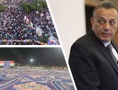 محافظ الجيزة يؤدى صلاة العيد وسط المصلين بمسجد مصطفى محمود