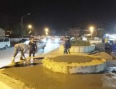 صور .. بدء إنشاء النصب التذكارى بميدان الشهداء بالحامول بكفر الشيخ