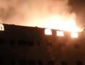وزارة الصحة: إصابة شخص فى حريق محلات الملابس بالموسكى 