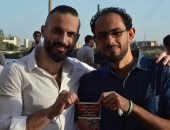 صور.. مبادرة حب من الشعب السورى للمصريين بالمنصورة بشعار "شكرا مصر"