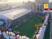 فيديو.. الرئيس السيسي يصل مركز المنارة للمشاركة بالاحتفال بعيد الفطر مع أسر الشهداء