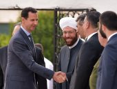 الرئيس السورى يصل جامع السيدة خديجة بمدينة طرطوس لأداء صلاة عيد الفطر