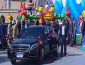 الرئيس يغادر مركز المنارة بعد حضوره احتفالية عيد الفطر مع أبناء الشهداء