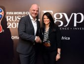 وزيرة السياحة تصل روسيا لمساندة المنتخب الوطنى