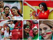 جميلات إيران وإسبانيا تزين المدرجات قبل انطلاق مباراة المجموعة الثانية
