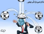 "مصر والسعودية والمغرب" 3 ضربات على رأس العرب فى كاريكاتير اليوم السابع