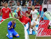 ملخص اليوم التاسع للمونديال× 30 صورة.. البرازيل تخطف فوزا قاتلا من كوستاريكا بثنائية.. نيجيريا تفوز على أيسلندا 2-0 وتنعش آمالها فى التأهل لثمن نهائى المونديال.. وسويسرا تحرز هدفا قاتلا وتهزم صربيا 2-1