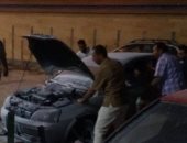 السيطرة على حريق بسيارة بعد انفجار كابل كهرباء داخل نادى ببنى سويف