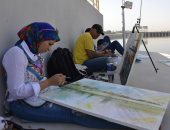 صور.. 30 فنانًا يشاركون فى تدشين المتحف الفنى بقناطر أسيوط