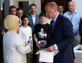 صور.. أردوغان يدلى بصوته فى انتخابات الرئاسة التركية 