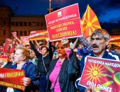 صور.. الآلاف يحتجون فى سكوبى ضد تغيير اسم مقدونيا إلى "مقدونيا الشمالية"