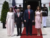 صور.. ترامب وميلانيا يستقبلان العاهل الأردنى وزوجته فى البيت الأبيض