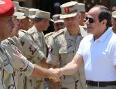 فيديو وصور.. الرئيس السيسى يلتقى ضباط وجنود المنطقة الشمالية العسكرية