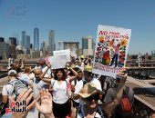 مظاهرات فى أمريكا ضد سياسة ترامب بشأن الهجرة 