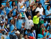 صور.. توافد جماهير أوروجواى وفرنسا على ملعب "نيجنى نوفجورود" بروسيا