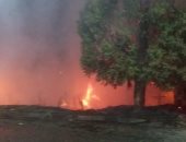 صور.. اندلاع حريق هائل فى أحد الحقول الزراعية على الطريق الزراعى ببنى سويف