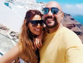 مى سليم و وليد فواز يقضيان شهر العسل فى سانتورينى باليونان