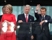 كأس العالم 2018.. رئيس فرنسا وملك بلجيكا يسجلان حضورهما بمباراة نصف النهائى.. صور