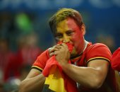صور.. صدمة جماهير بلجيكا بعد الهزيمة أمام فرنسا ببطولة كأس العالم